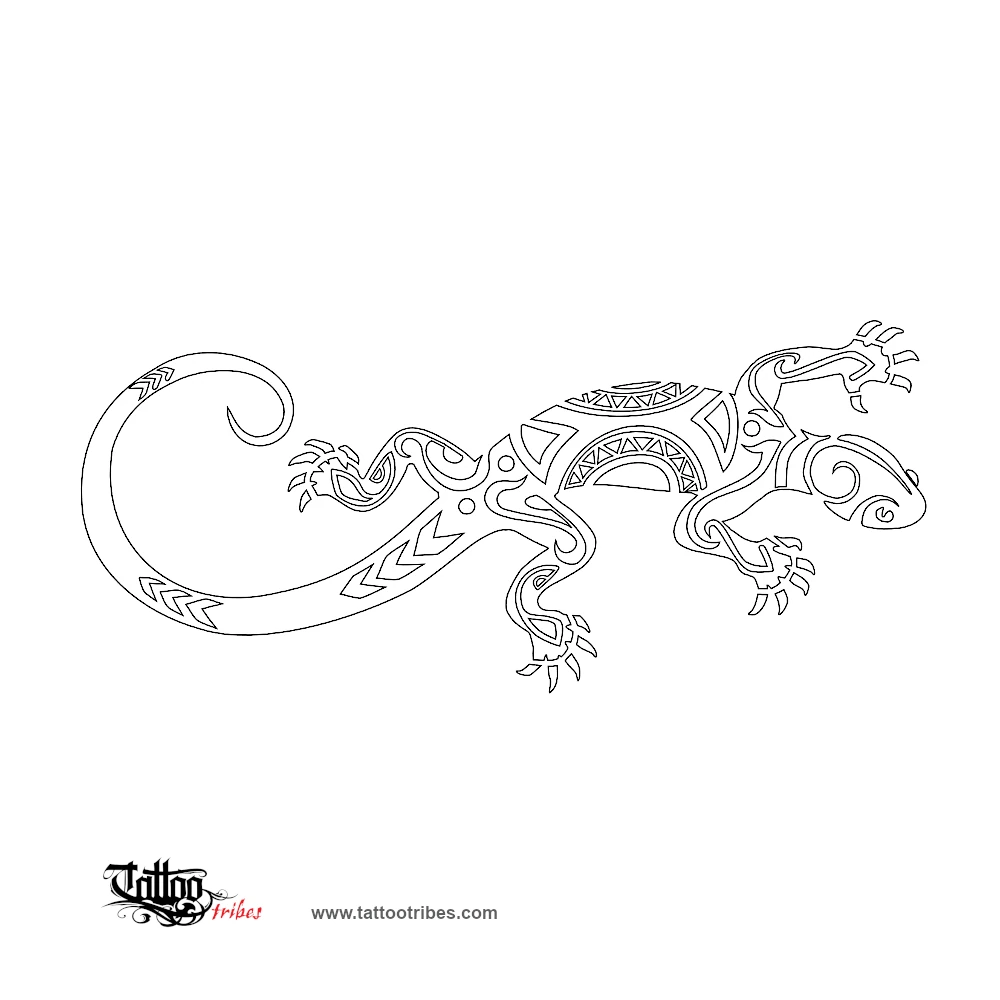 Stencil outline of Lizard