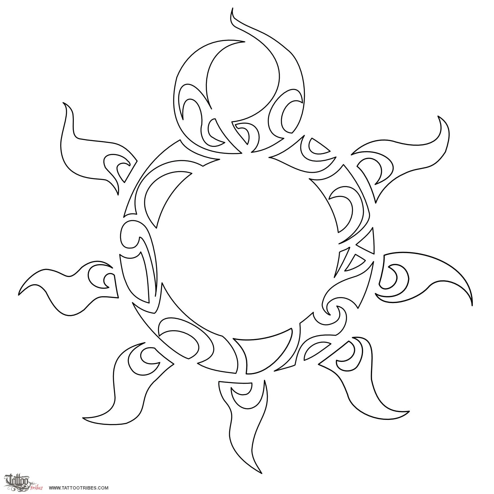 Stencil outline of Sun and twist