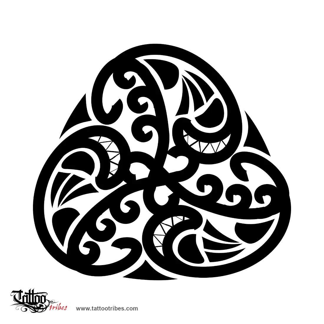 Tattoo image of Maori triskell, Eternal life