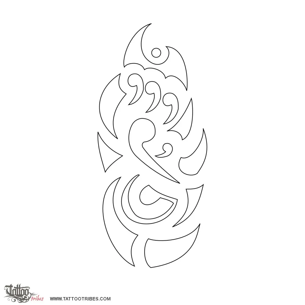 Stencil outline of Maorigram, MFG letters