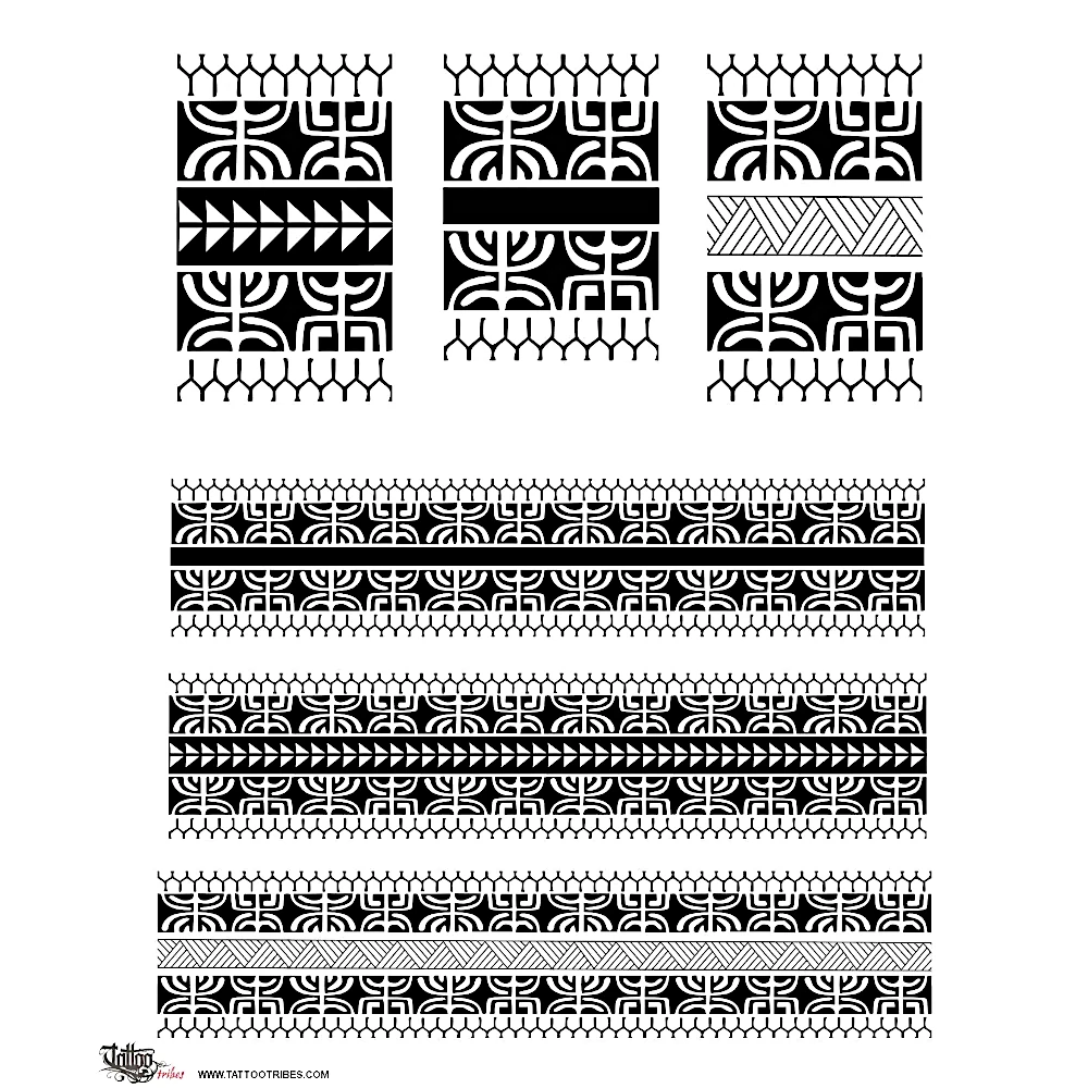 Tattoo image of Marquesan armbands, Traditional motifs