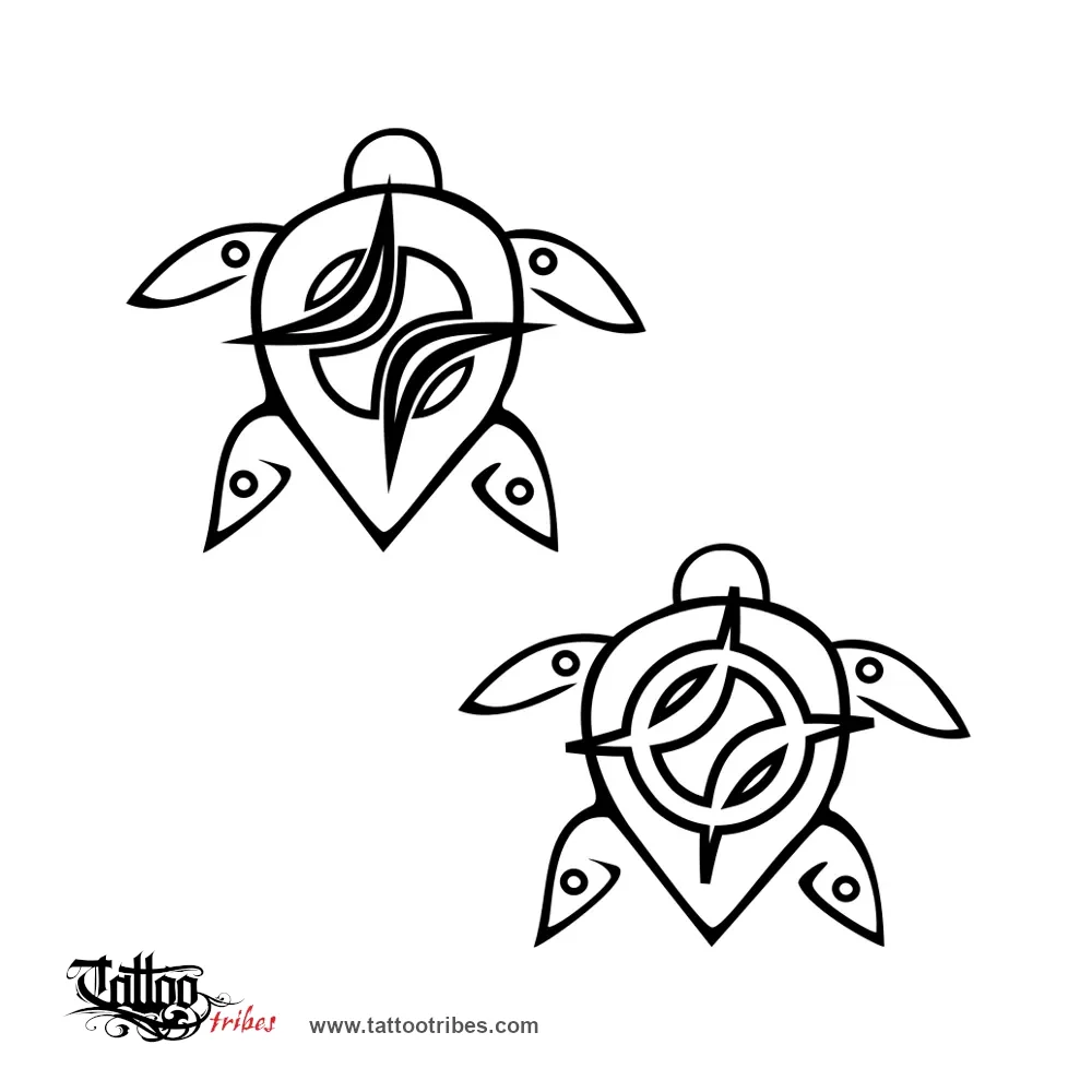 Tattoo image of Mayan star - turtle, Learning to love