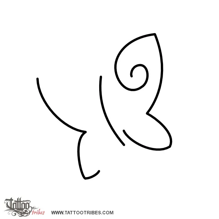 Tattoo image of Minimals - Butterfly, Transformation, freedom