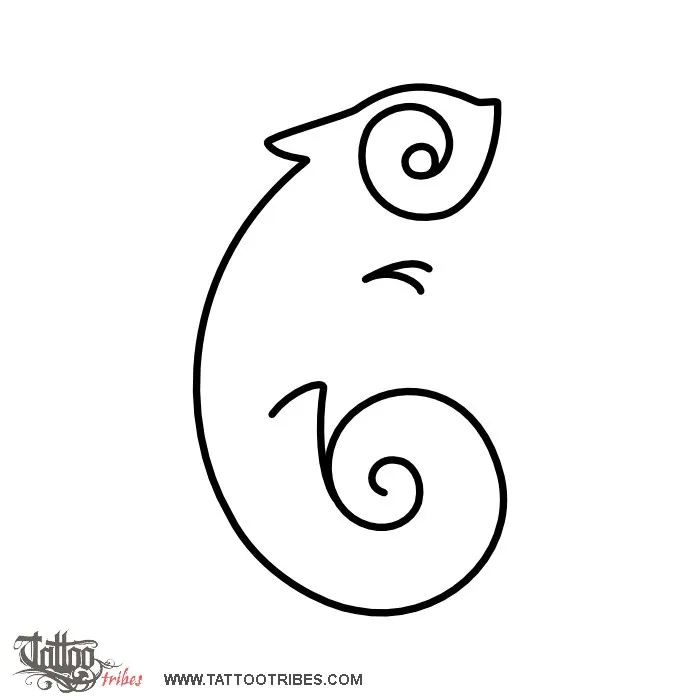 Tattoo image of Minimals - Chameleon