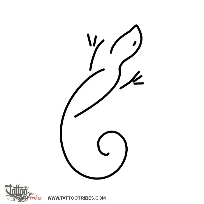 Tattoo image of Minimals - Lizard, Luck, protection