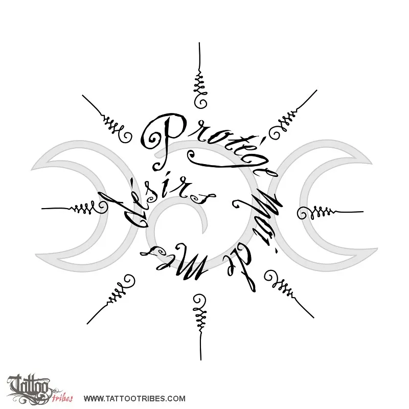 Tattoo image of Triple goddess, Protection