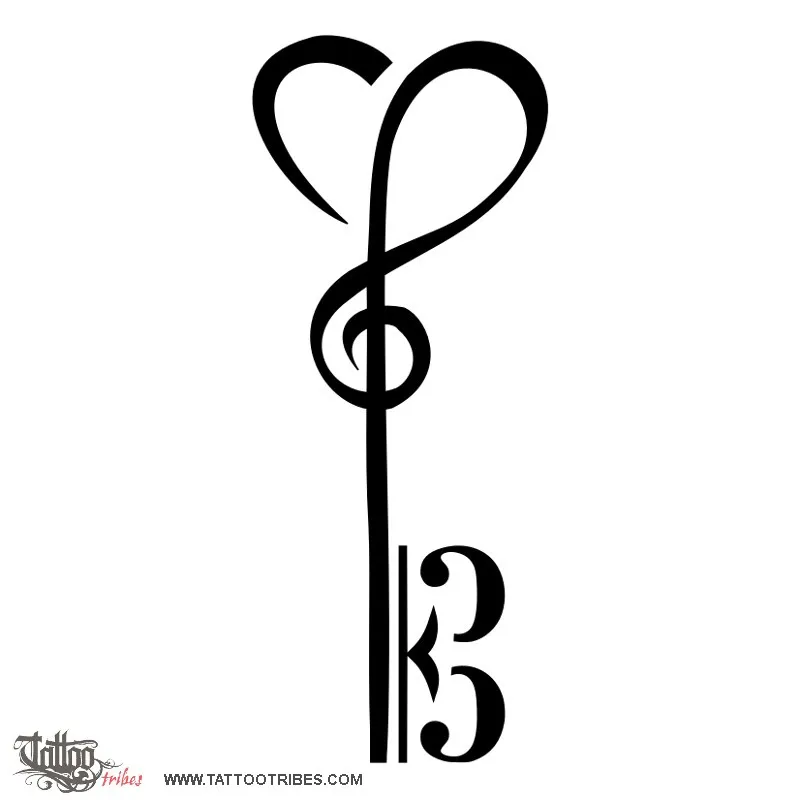 Tattoo image of Music is the key, Music, freedom