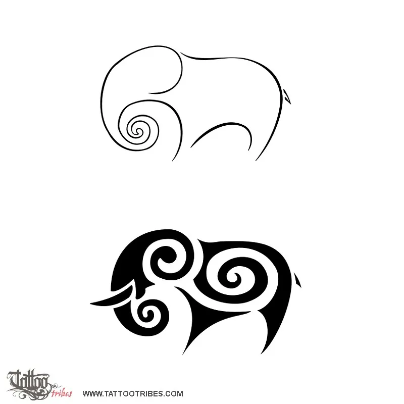 Tattoo image of Elephant, Devotion, commitment