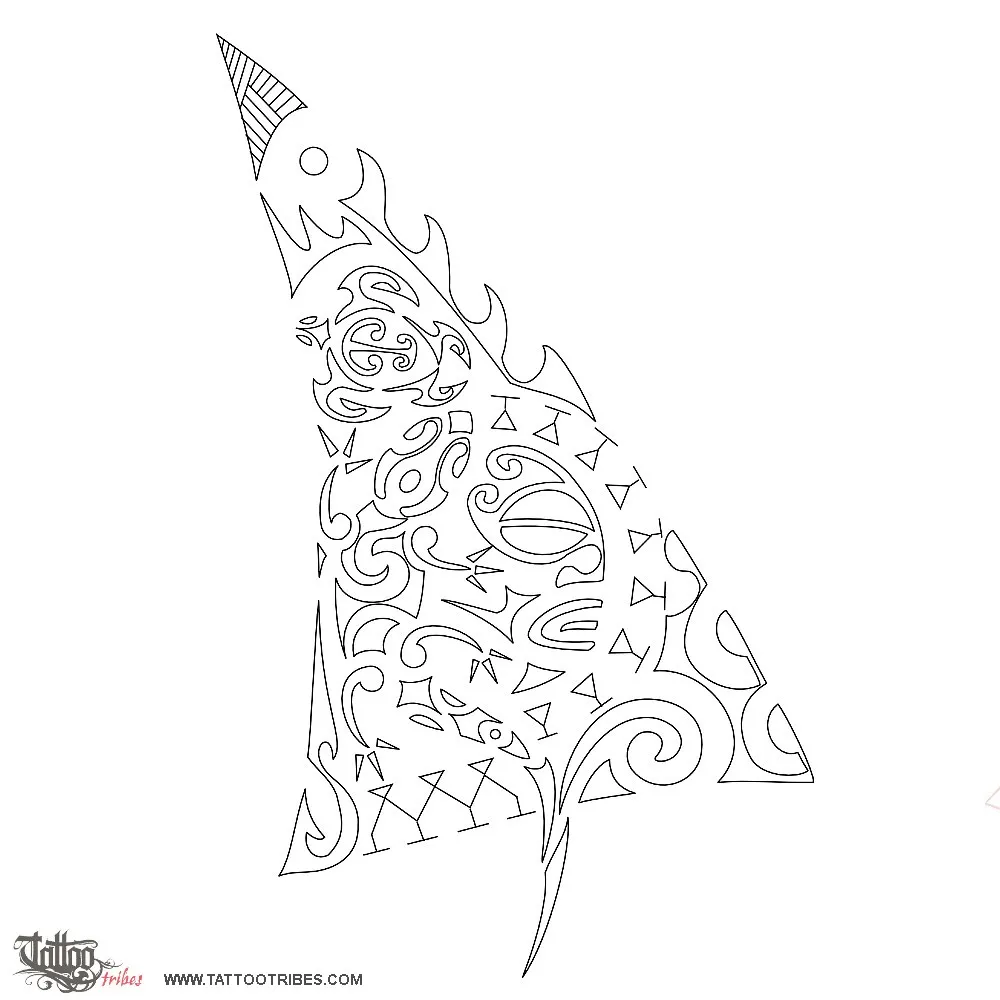 Stencil outline of Hou, New