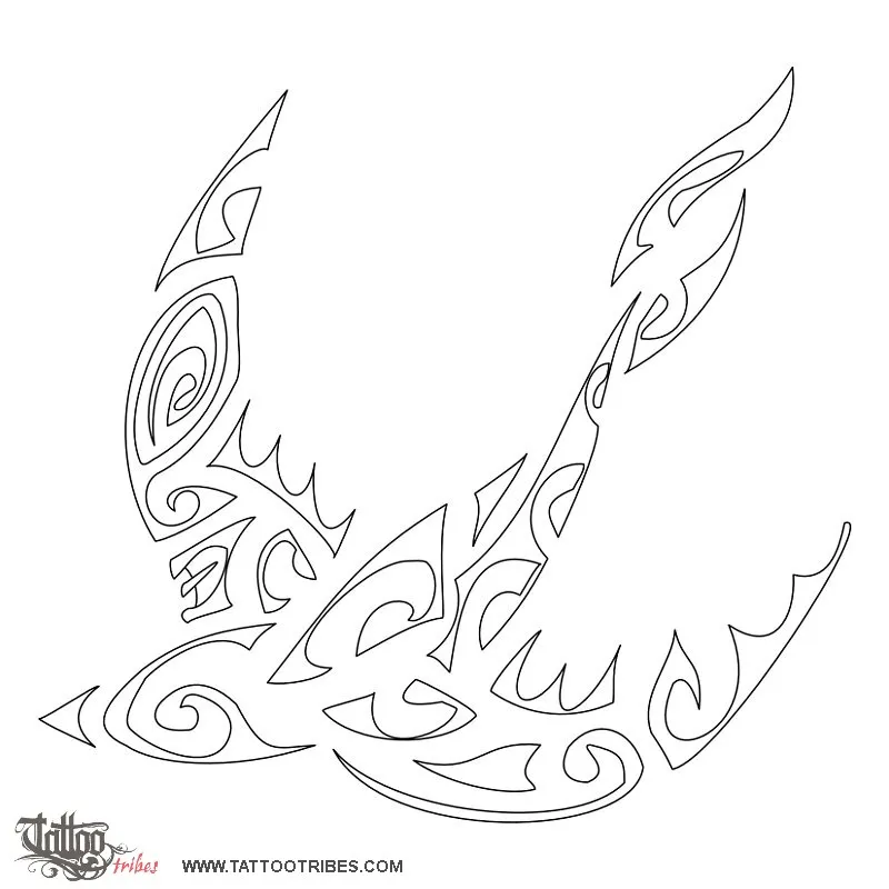 Stencil outline of Swallow, Freedom, fidelity