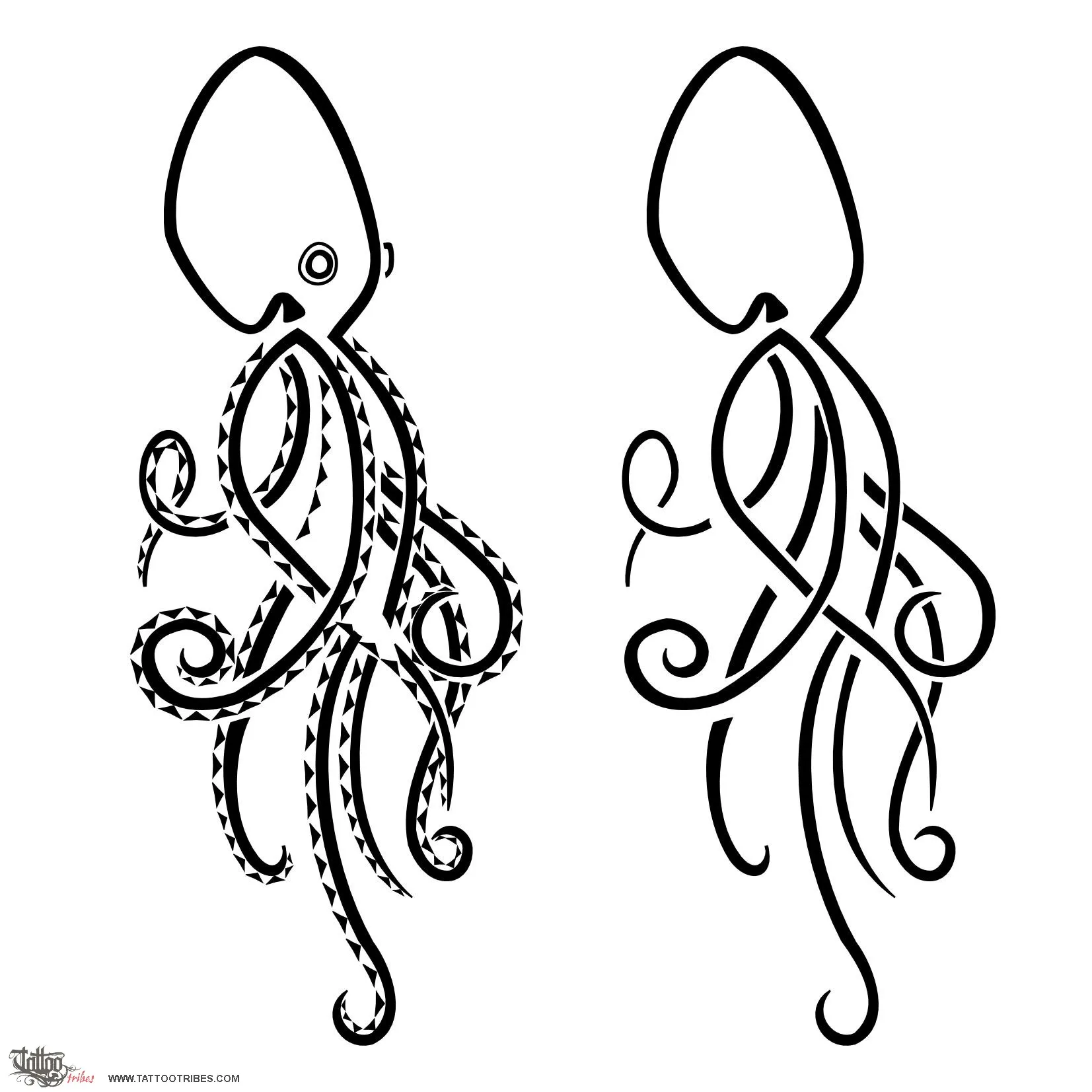 Tattoo image of Octopus, Love for the sea