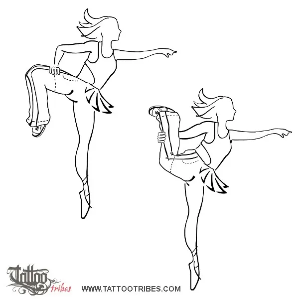 Tattoo image of Two souls, Dance