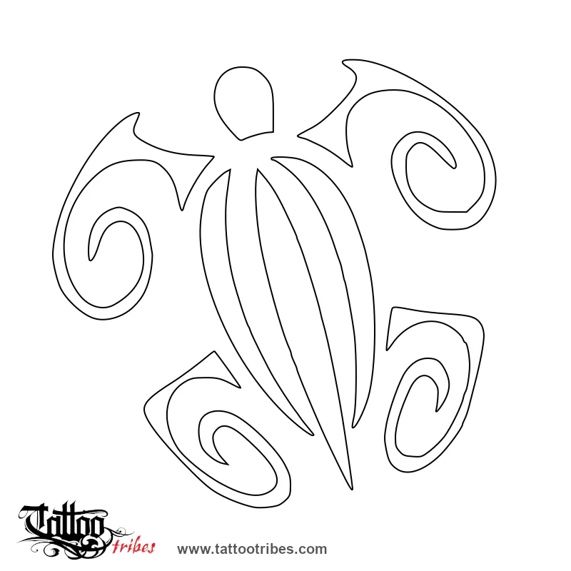 Stencil outline of Tortue, Navigator, family
