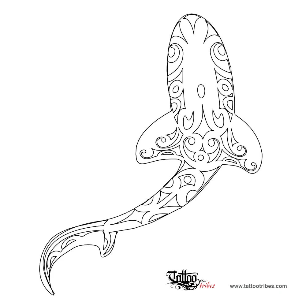 Stencil outline of Cover-up, Planets shark