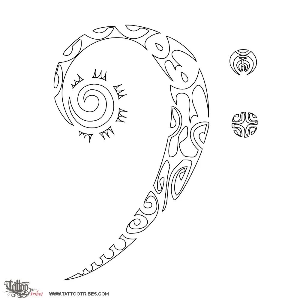 Stencil outline of Bass clef, Music for life