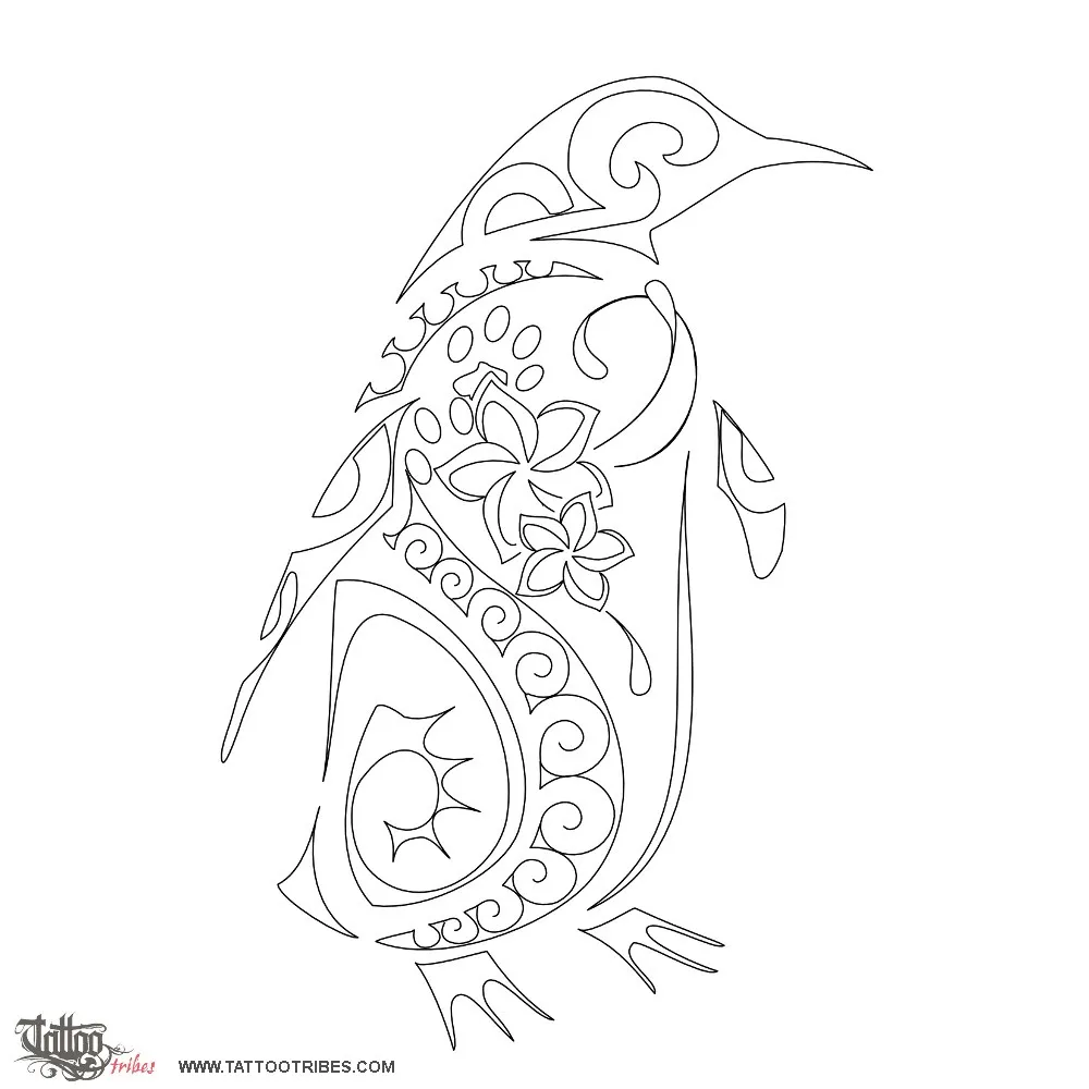 Stencil outline of Penguin, Constancy