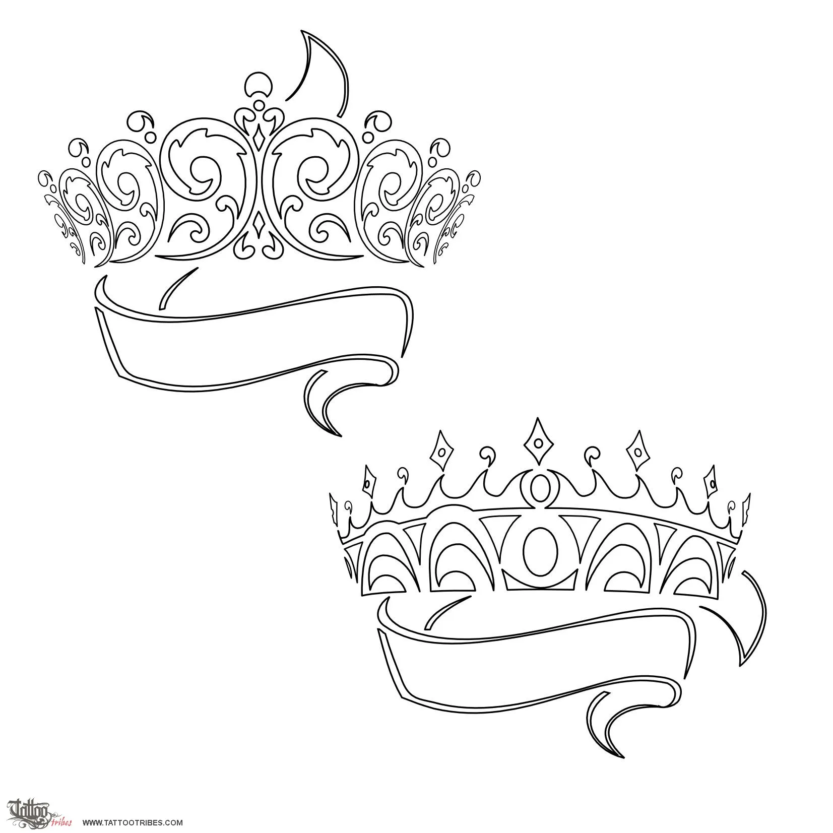 Stencil outline of Crowns, Sovereignty