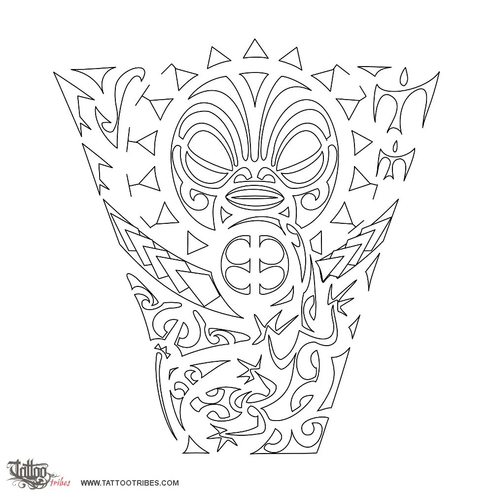 Stencil outline of Tiki, Figure, protection