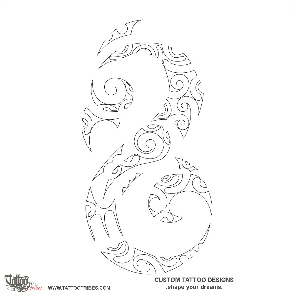 Stencil outline of Manaia, Guardian spirit