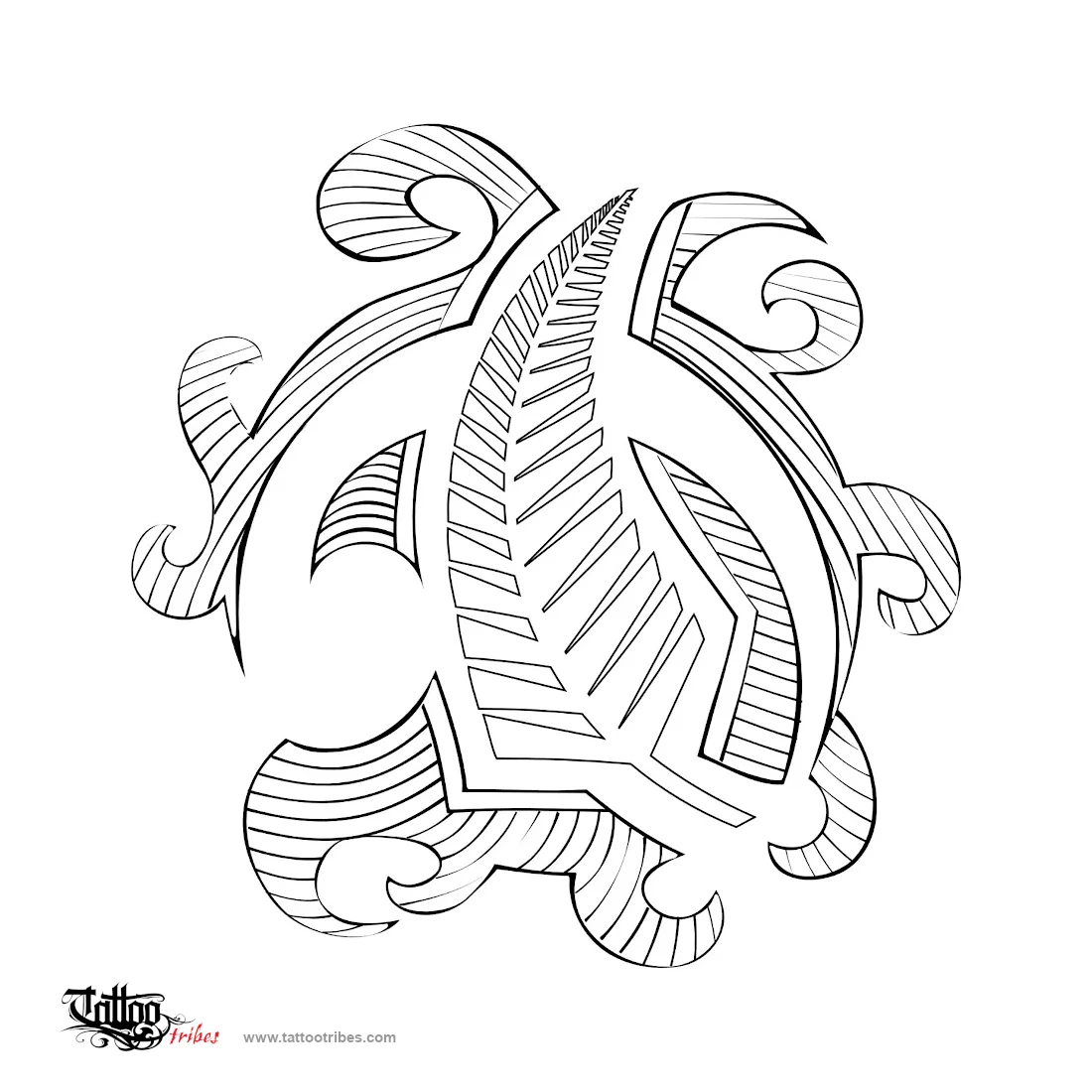 Stencil outline of Fern and koru, Rebirth