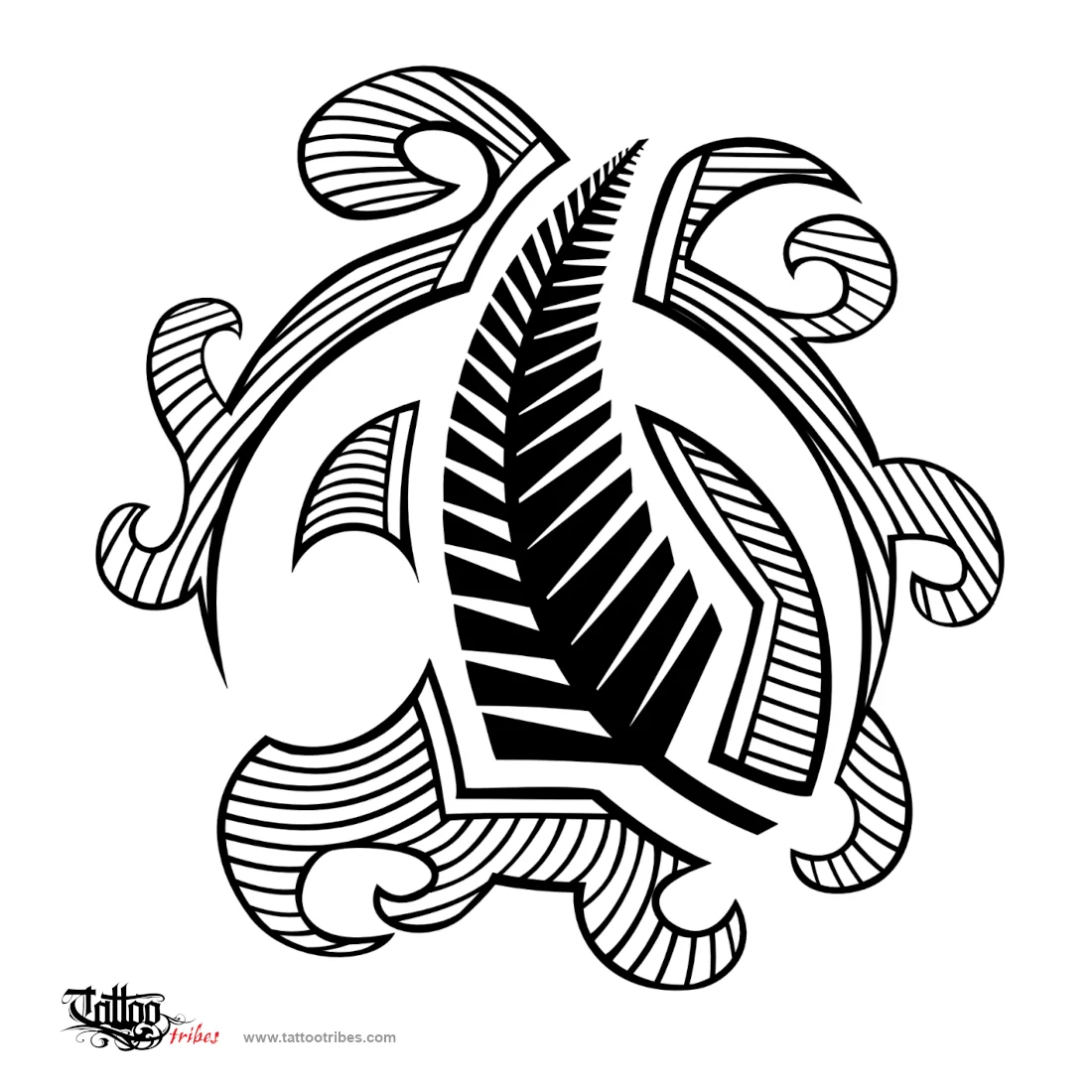Tattoo image of Fern and koru, Rebirth
