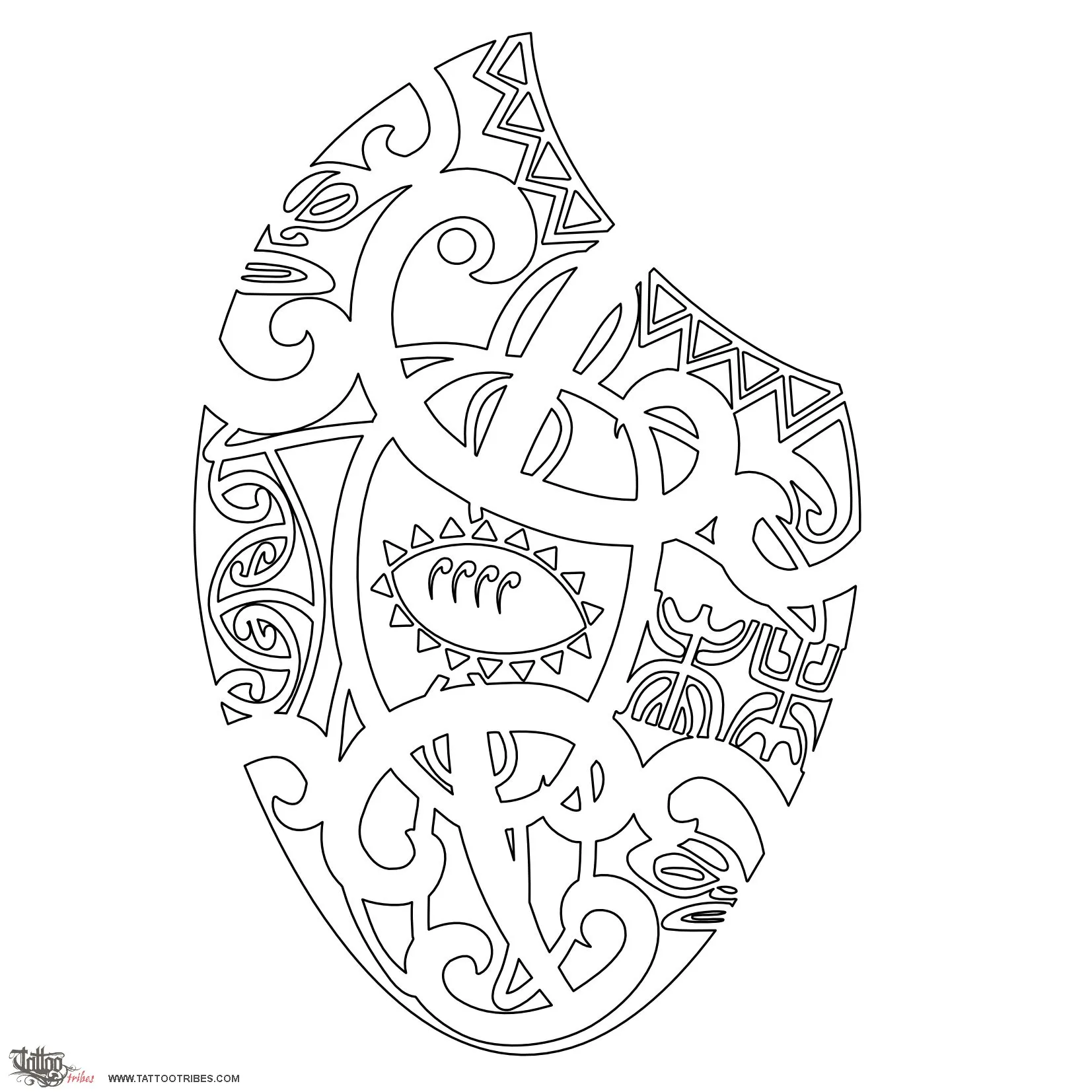 Stencil outline of Taonga whakahi, Pride