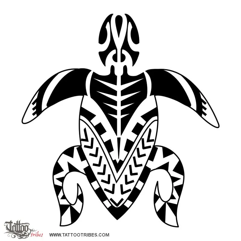 Tattoo image of Samoan turtle, Freedom, protection