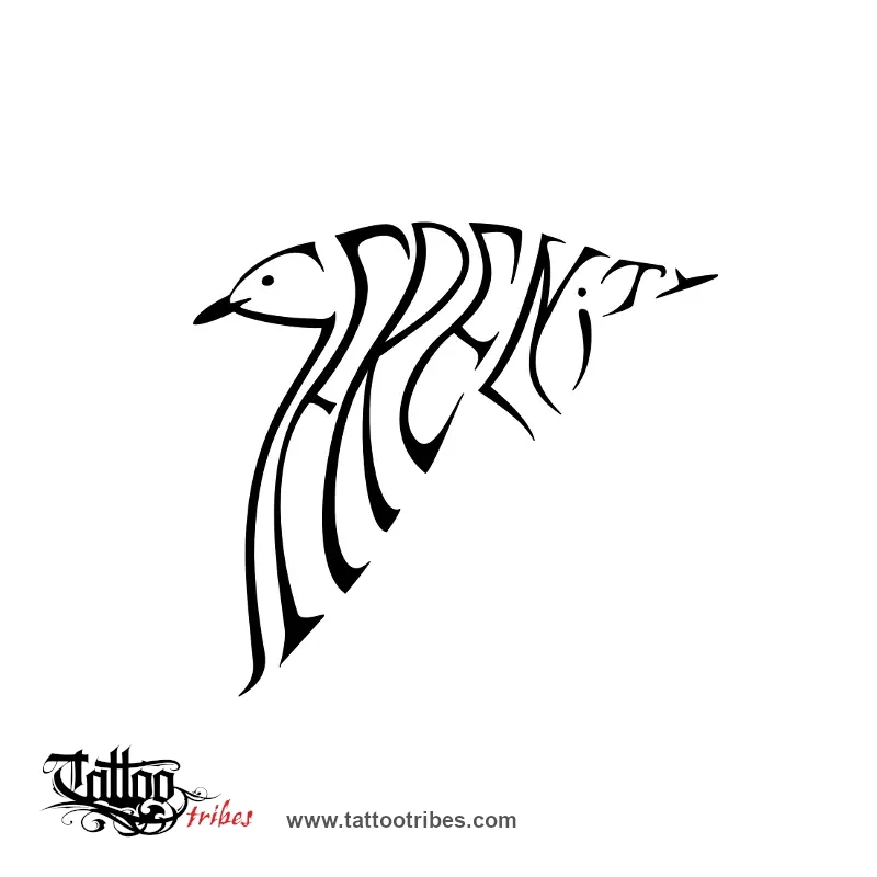 Tattoo image of Seagull Serenity word