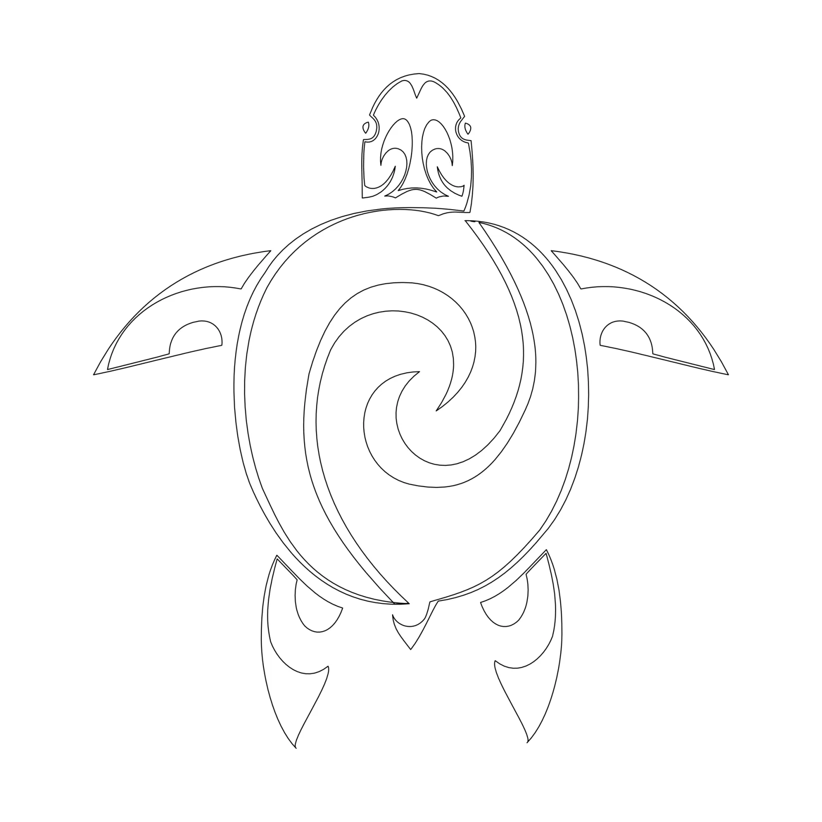 Stencil outline of Turtle, Fertility