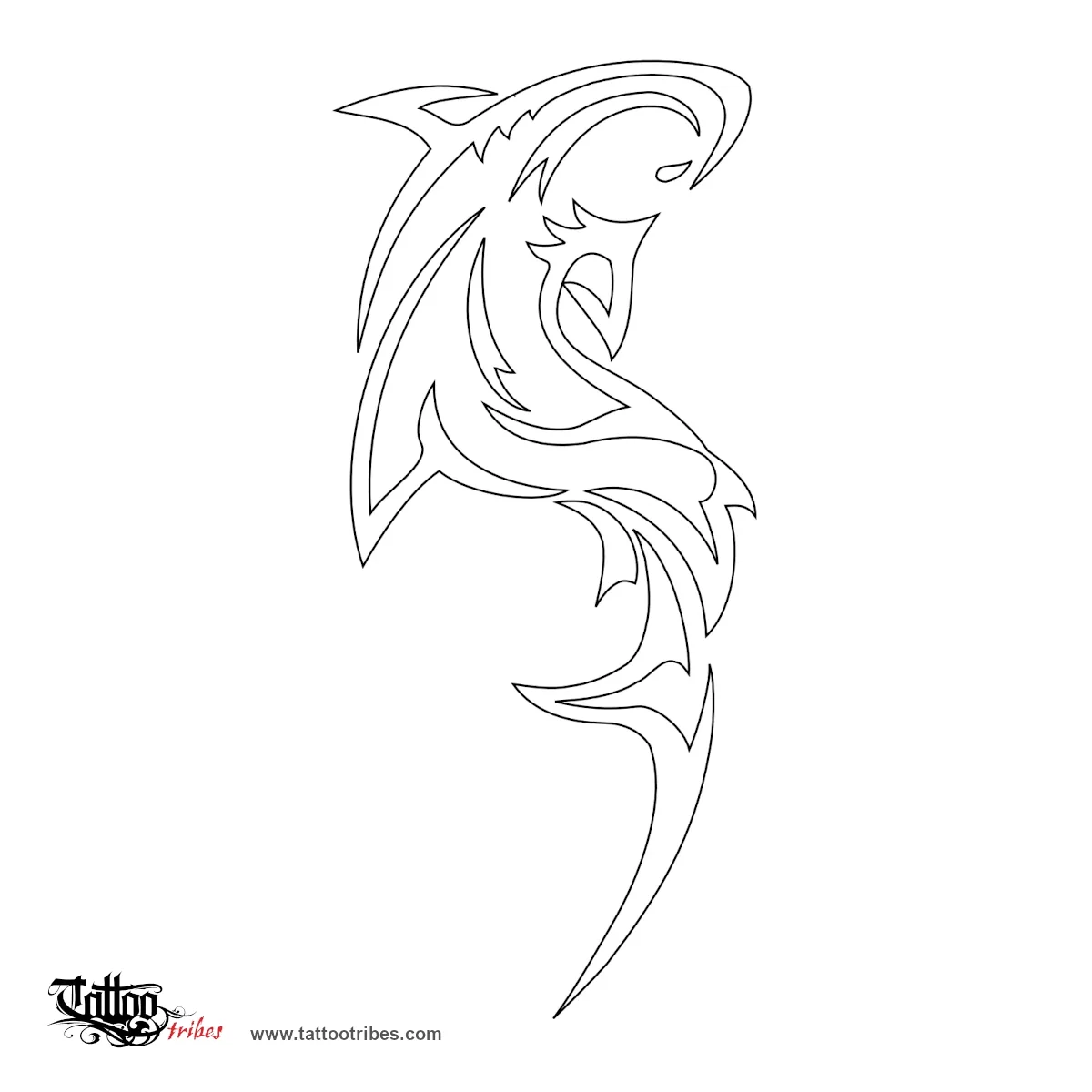 Stencil outline of Shark, Adaptability