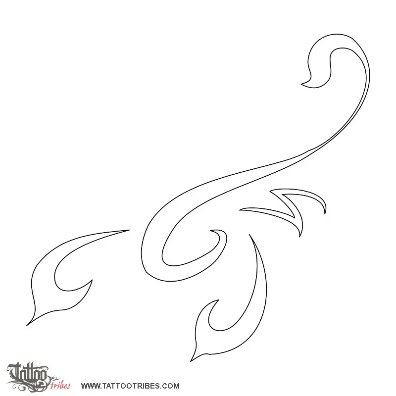Stencil outline of Stylized scorpion, Passion