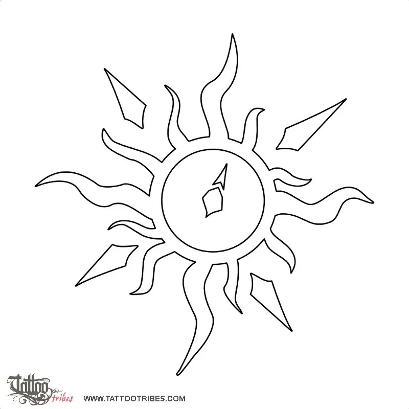 Stencil outline of Sun compass, Direction