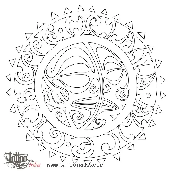 Stencil outline of Sun-moon, Union