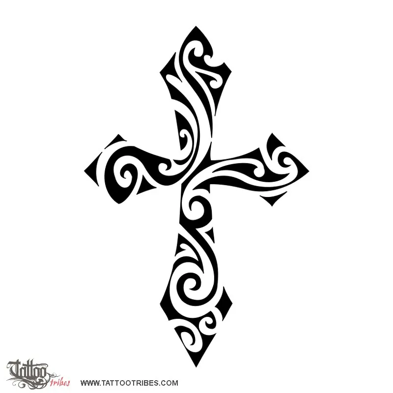 Tattoo image of Tribal cross, Faith