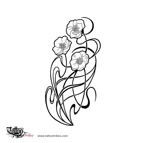 Art Nouveau poppies