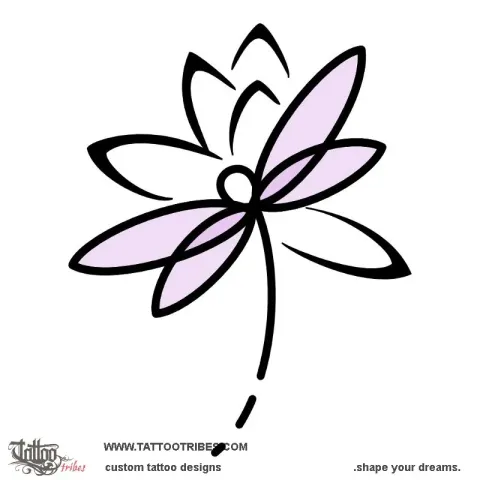 Lotus and dragonfly