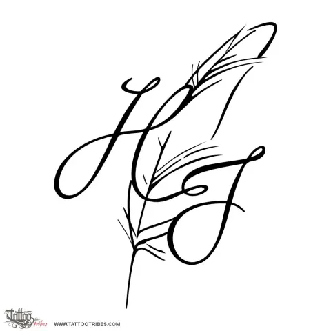 H+J feather