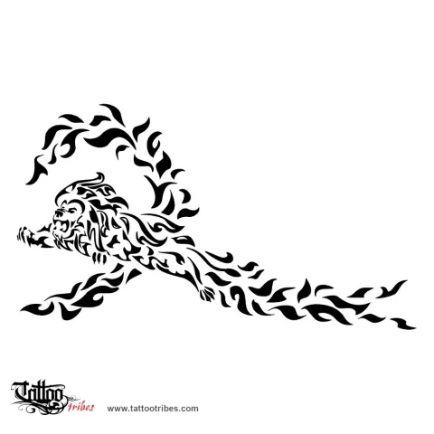 Lion of fire
