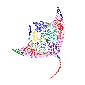 Polynesian manta tattoo elements explained