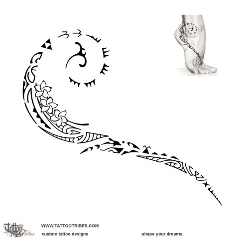 Aupuru (To nourish) tattoo design thumbnail