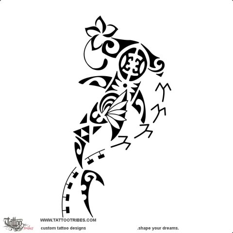 Ma'o tuamata (Hammerhead shark) tattoo design thumbnail