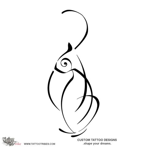 Cat (Essence) tattoo design thumbnail