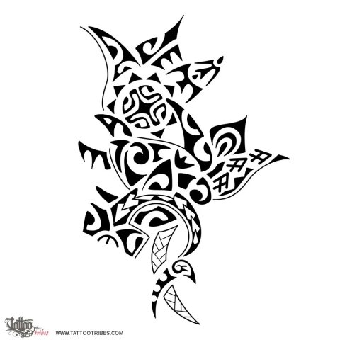 Putiputi (Flowers) tattoo design thumbnail