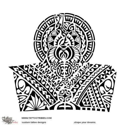 Moataratua (Bold warrior) tattoo design thumbnail