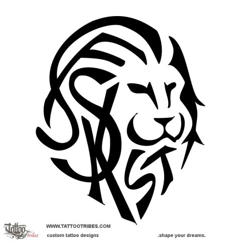 SF+SK+ST lion (Children) tattoo design thumbnail
