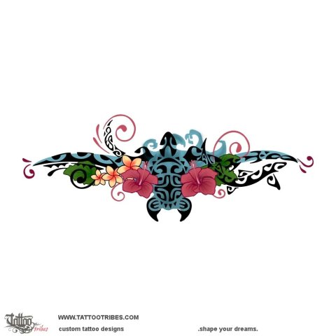 Color backpiece (Tribal coverup) tattoo design thumbnail