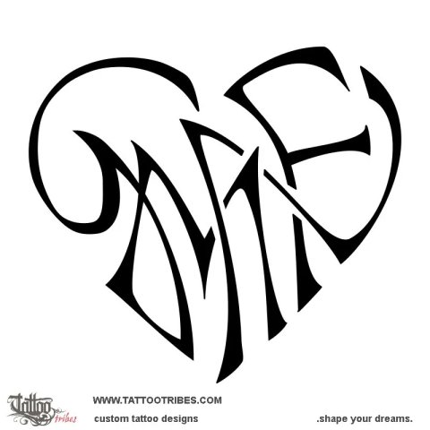GMNF heart (Union) tattoo design thumbnail