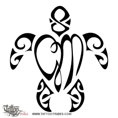 G+M turtle (Union, family) tattoo flash design thumbnail