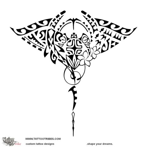 Ohipaē (To change direction) tattoo design thumbnail