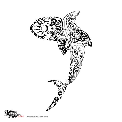 Composite shark (Water, protection) tattoo design thumbnail